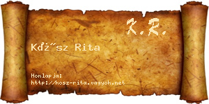 Kósz Rita névjegykártya